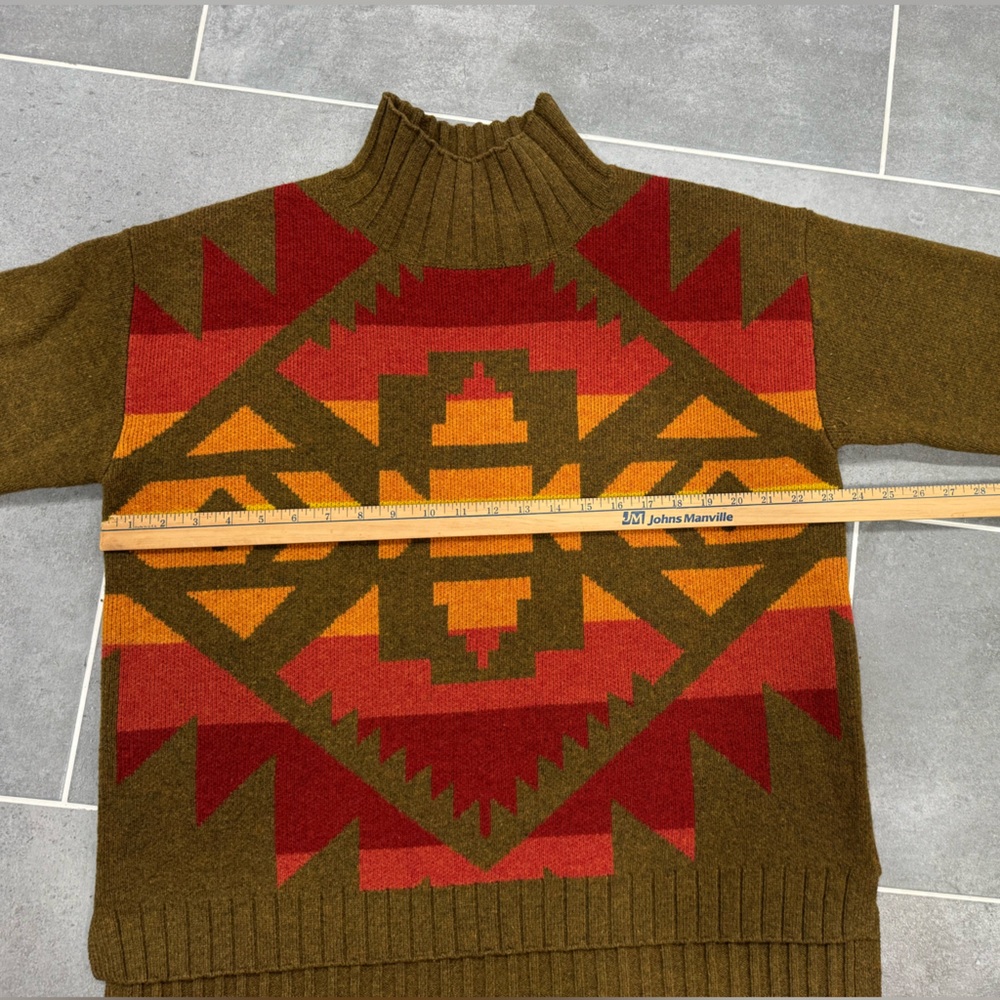 Pendleton Multicolor Geometric Turtleneck Sweater - image 5